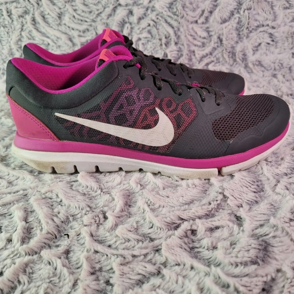 Nike Flex 2015 Run Women's Size 8.5 Black Magenta